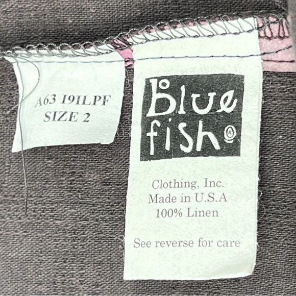 BLUE FISH Clothing Painted Linen Drawstring Shorts 2 Dusty Purple - Picture 5 of 6